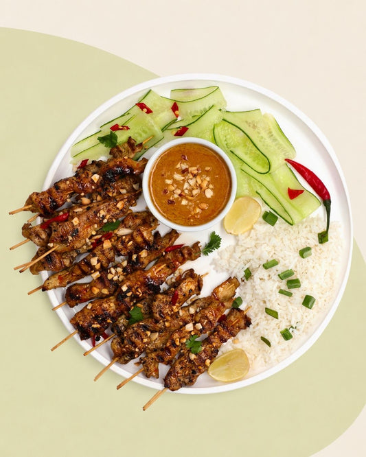 Chicken Satay w/t Peanut Sauce (Includes Roasted Peanuts & Skewers)