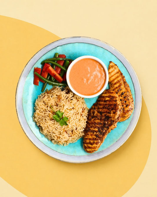 Moroccan Chicken with Onion Rice (includes Seasoned Onion Rice)